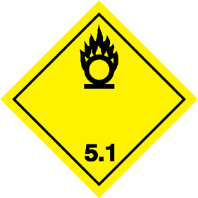 Entzündend (oxidierend) wirkende Stoffe – Gefahrzettel 5.1