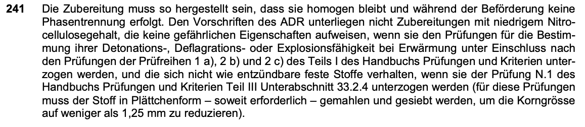 Originalauszug Sondervorschrift 241, ADR 2025 Band II, Seite 3.3-7