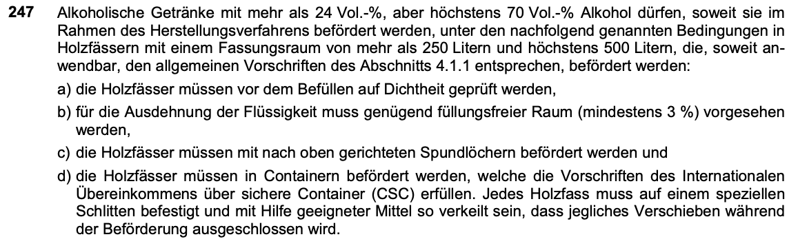 Originalauszug Sondervorschrift 247, ADR 2025 Band II, Seite 3.3-7