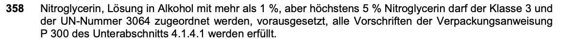 Originalauszug Sondervorschrift 358, ADR 2025 Band II, Seite 3.3-17