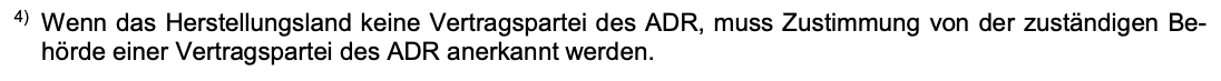 Originalauszug Sondervorschrift 407 – Fussnote, ADR 2025 Band II, Seite 3.3-30